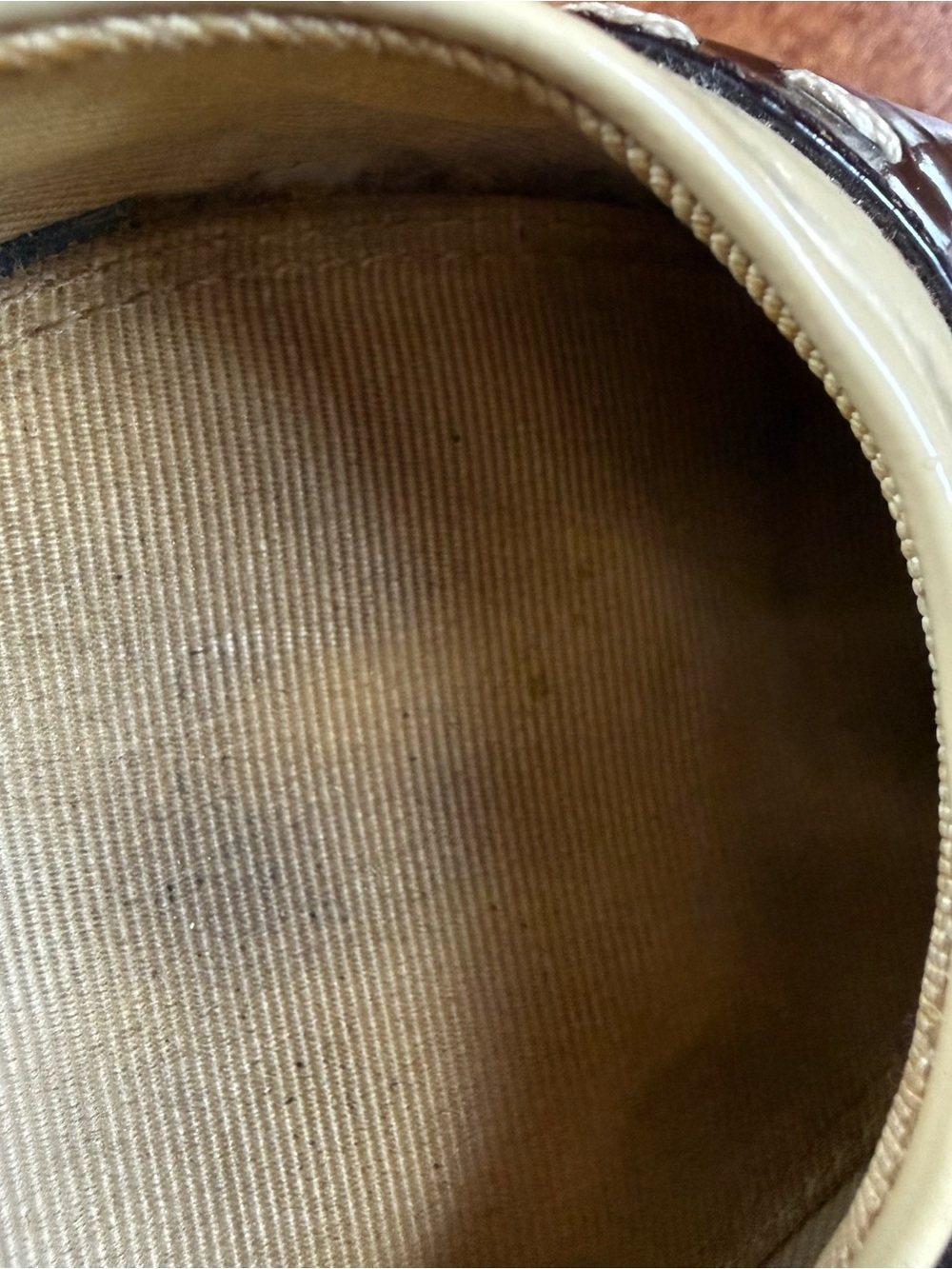 Dark Brown and Cream Vintage Mary Jane Heels by Anne Klein - Picture 7 of 7